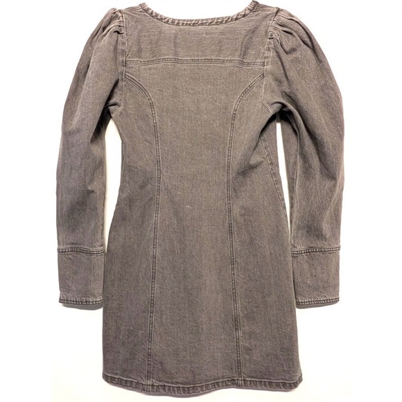 Brand New Pilcro Puff-Sleeve Denim Mini Dress - Picture 12 of 12